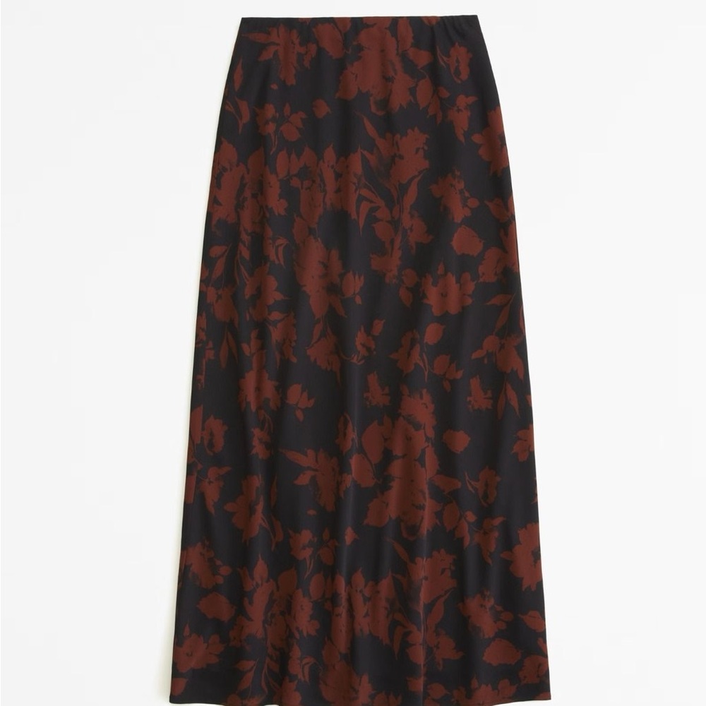 Abercrombie & Fitch Orange Maxi A-Line Skirt